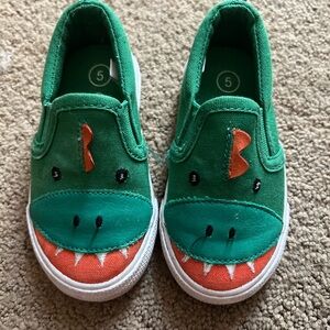 Cat & Jack Green Dinosaur Kids Sneakers